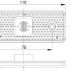 lampa obrysowa biała LED Horpol LD160 kubix