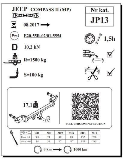 Hak holowniczy JP13 JEEP Compas II - obrazek 3